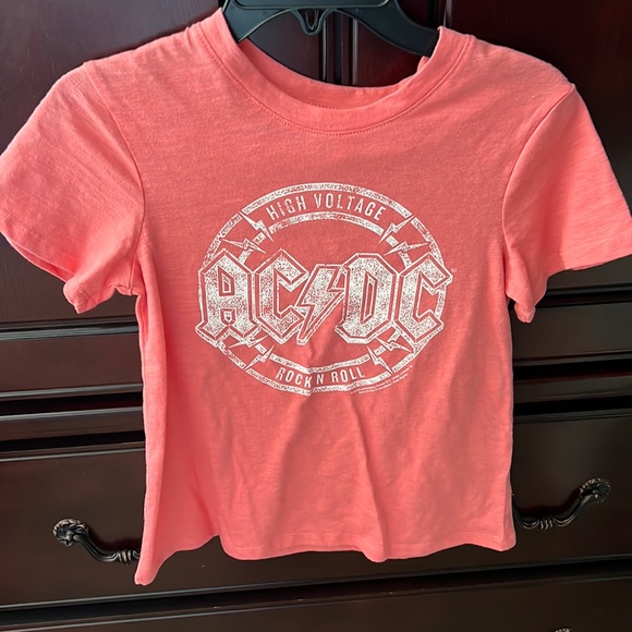 GB girls | Shirts & Tops | Gb Girls Acdc Pink Tshirt Band Tshirt | Poshmark